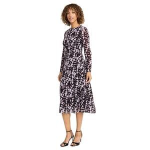 Maggy London Midi Abstract Print A-line Silhouette-Versatile Dress Size 2